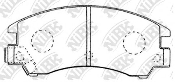 Комплект тормозных колодок, дисковый тормоз NiBK PN7153