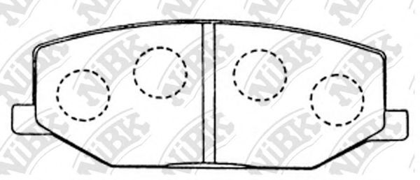 Комплект тормозных колодок, дисковый тормоз NiBK PN9118