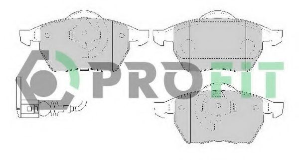 Комплект тормозных колодок, дисковый тормоз PROFIT 5000-1463
