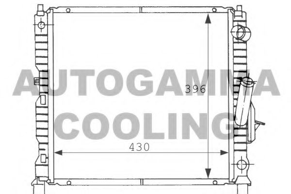 Радиатор, охлаждение двигателя AUTOGAMMA 100918