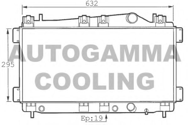Радиатор, охлаждение двигателя AUTOGAMMA 101395