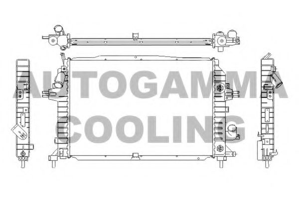 Радиатор, охлаждение двигателя AUTOGAMMA 105134