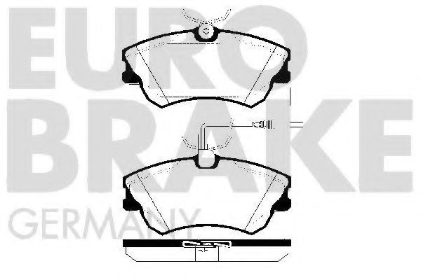 Комплект тормозных колодок, дисковый тормоз EUROBRAKE 5502223933