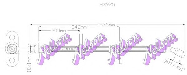 Тормозной шланг Brovex-Nelson H3925Q
