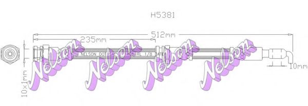 Тормозной шланг Brovex-Nelson H5381