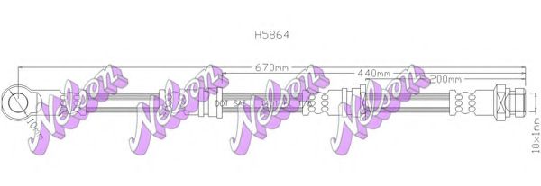 Тормозной шланг Brovex-Nelson H5864