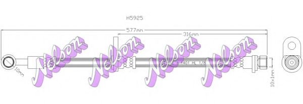 Тормозной шланг Brovex-Nelson H5925