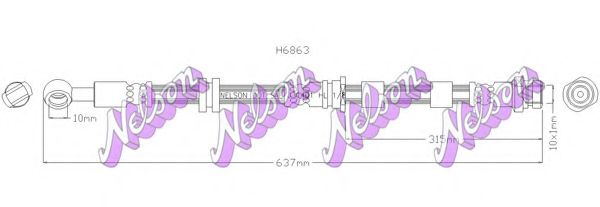 Тормозной шланг Brovex-Nelson H6863