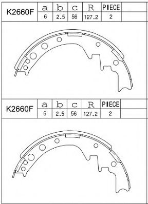 Комплект тормозных колодок ASIMCO K2660F