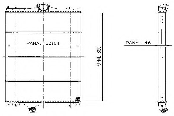 Радиатор, охлаждение двигателя KAGER 311687
