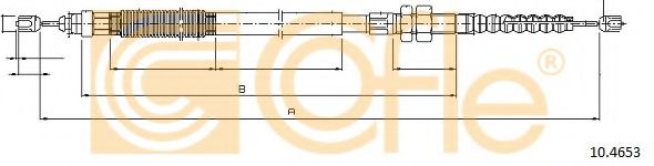 Трос, стояночная тормозная система COFLE 10.4653