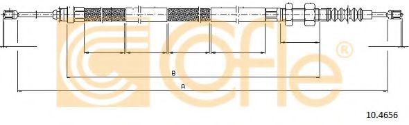 Трос, стояночная тормозная система COFLE 10.4656