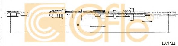 Трос, стояночная тормозная система COFLE 10.4711