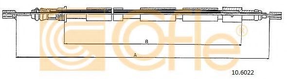 Трос, стояночная тормозная система COFLE 10.6022