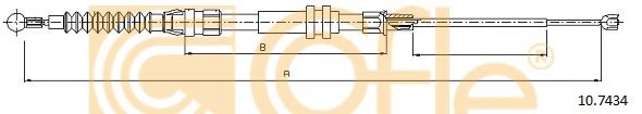 Трос, стояночная тормозная система COFLE 10.7434