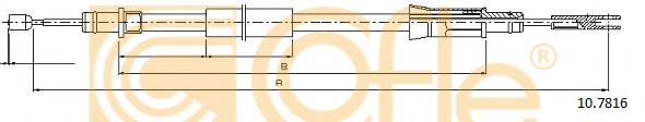 Трос, стояночная тормозная система COFLE 10.7816