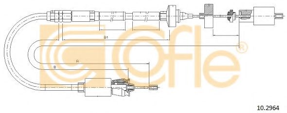 Трос, управление сцеплением COFLE 10.2964