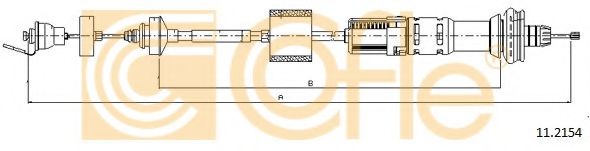 Трос, управление сцеплением COFLE 11.2154