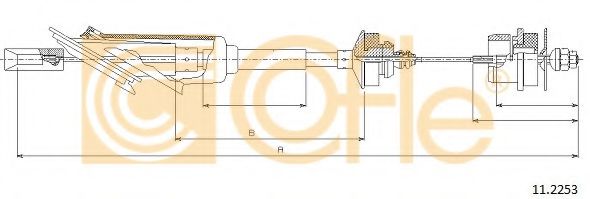 Трос, управление сцеплением COFLE 11.2253