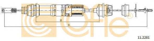 Трос, управление сцеплением COFLE 11.2281