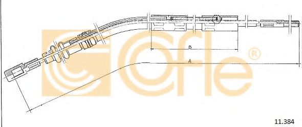 Трос, управление сцеплением COFLE 11.384