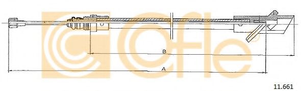 Трос, стояночная тормозная система COFLE 11.661