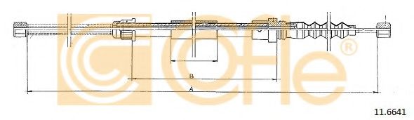 Трос, стояночная тормозная система COFLE 11.6641