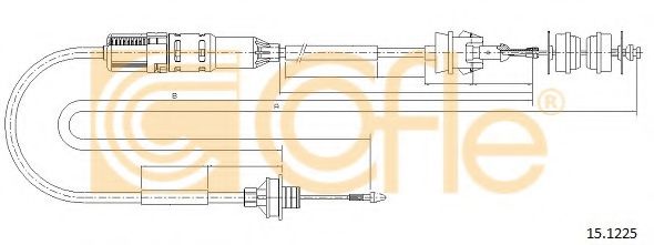 Трос, управление сцеплением COFLE 15.1225