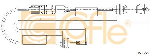 Трос, управление сцеплением COFLE 15.1229