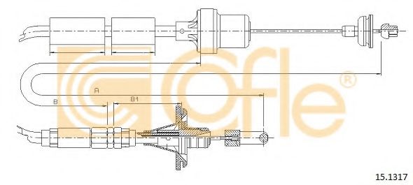 Трос, управление сцеплением COFLE 15.1317