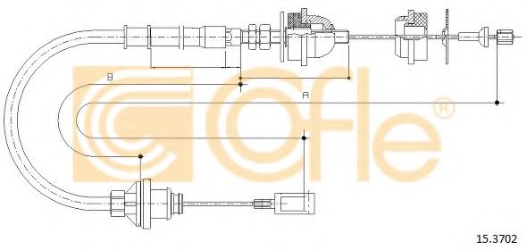 Трос, управление сцеплением COFLE 15.3702