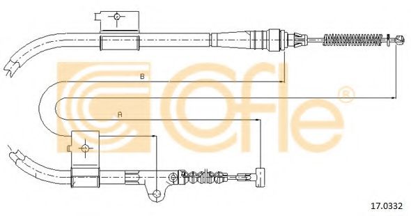 Трос, стояночная тормозная система COFLE 17.0332
