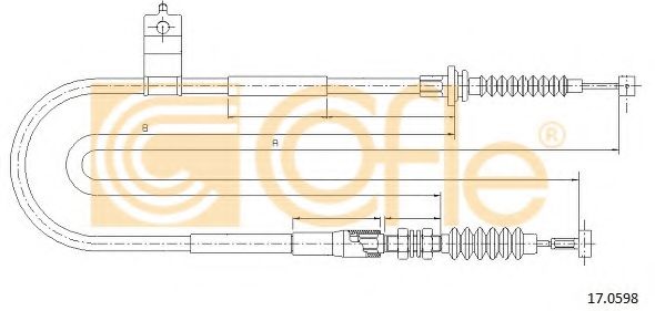 Трос, стояночная тормозная система COFLE 17.0598