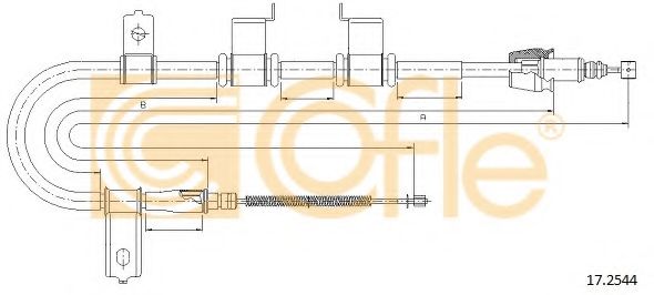 Трос, стояночная тормозная система COFLE 17.2544