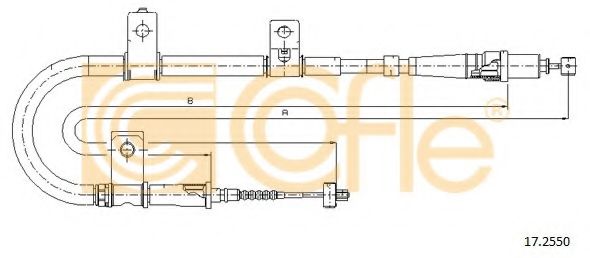 Трос, стояночная тормозная система COFLE 17.2550