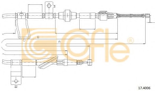 Трос, стояночная тормозная система COFLE 174006