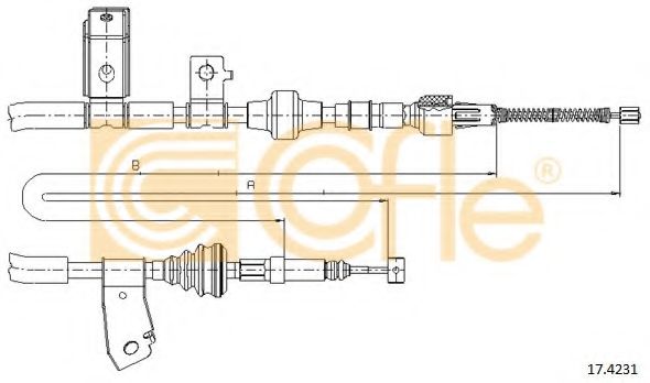 Трос, стояночная тормозная система COFLE 17.4231