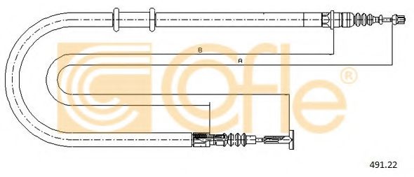 Трос, стояночная тормозная система COFLE 491.22