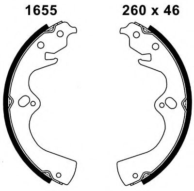Комплект тормозов, барабанный тормозной механизм BSF 6508