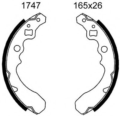 Комплект тормозных колодок BSF 01747