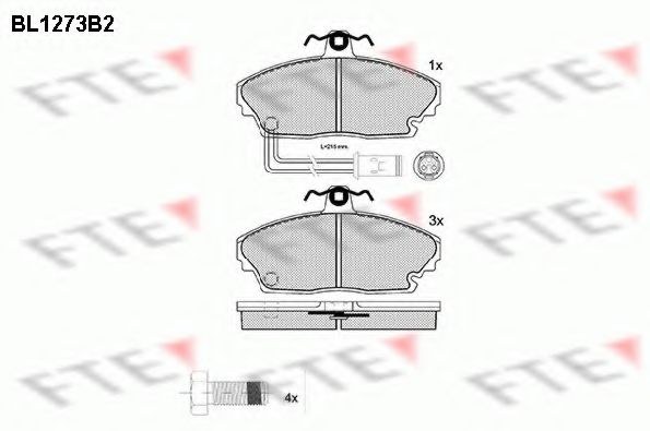 Комплект тормозных колодок, дисковый тормоз FTE 21246