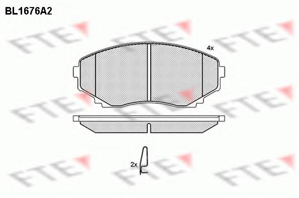 Комплект тормозных колодок, дисковый тормоз FTE BL1676A2