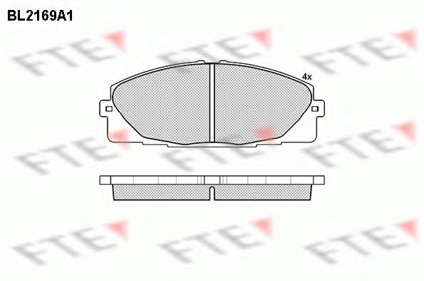 Комплект тормозных колодок, дисковый тормоз FTE BL2169A1