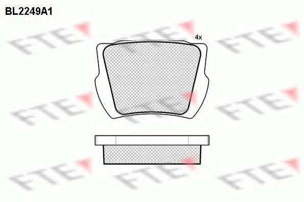 Комплект тормозных колодок, дисковый тормоз FTE 20102