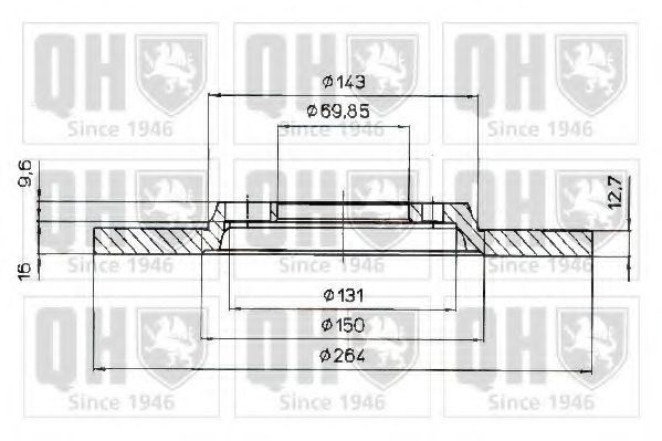 Тормозной диск QUINTON HAZELL BDC3107