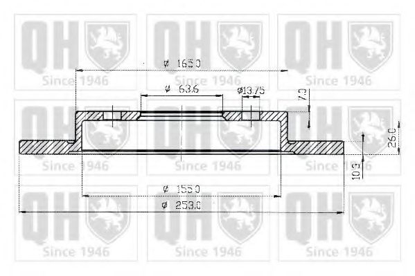 Тормозной диск BRAKE PARTS INC. 952100