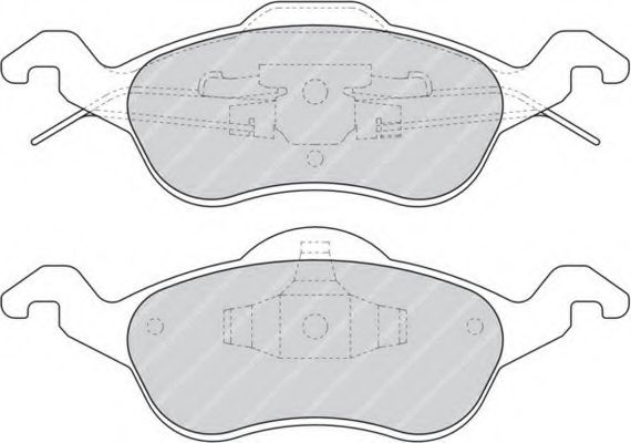 Комплект тормозных колодок, дисковый тормоз FERODO FDB1318