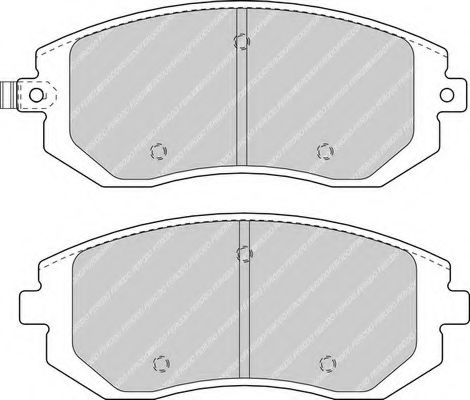 Комплект тормозных колодок, дисковый тормоз FERODO FDB1639