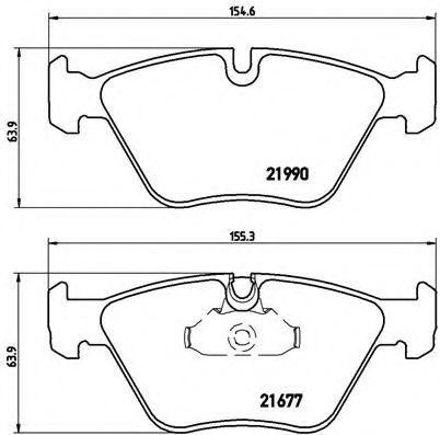 Комплект тормозных колодок, дисковый тормоз BREMBO P 06 065