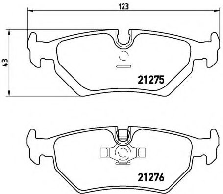 Комплект тормозных колодок, дисковый тормоз BREMBO P 23 062